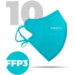 Nanolab bezpečný nano respirátor FFP3 dámský modrý 10 ks – Zboží Dáma