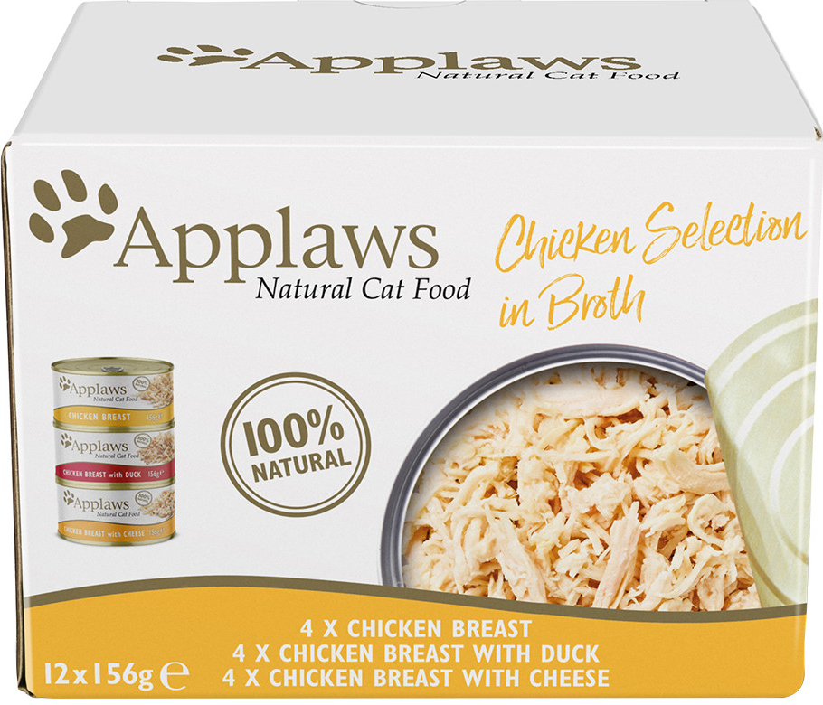 Applaws zkušební mix kuřecí ve vývaru 24 x 156 g