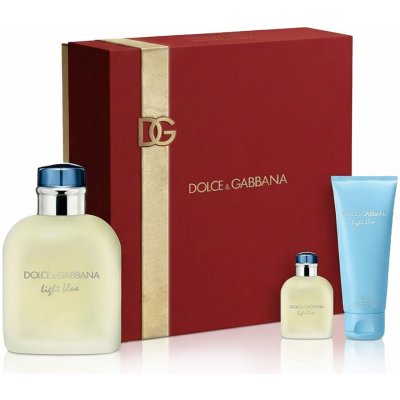 Dolce & Gabbana Light Blue Pour Homme EDT 75 ml + sprchový gel 50 ml + EDT 4,5 ml dárková sada – Zboží Dáma