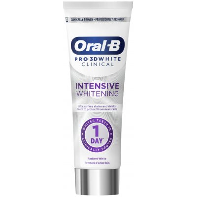 Oral-B Pro 3Dwhite Clinical Intensive Whitening Radiant White 75 ml – Hledejceny.cz