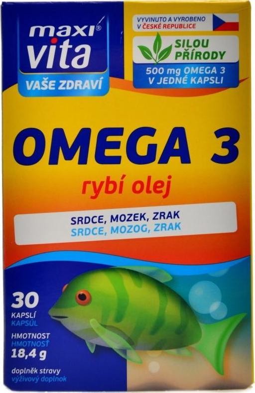 MaxiVita Omega3 rybí olej 30 kapslí od 67 Kč - Heureka.cz