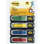 3M 3M Post-it záložky ve tvaru šipek, 11,9 x 43,1 mm malý formát, červená, modrá, žlutá, zelená, 4 x 24 záložek (684-ARR3) – Zboží Mobilmania