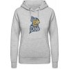 Dámská mikina s potiskem AWDis Hoodie mikina Design Vše, co potřebujete, je láska a pes Šedivá šedá