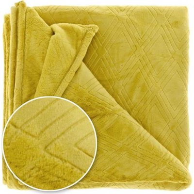 Unique Living heboučká deka Auke žlutá 150x200