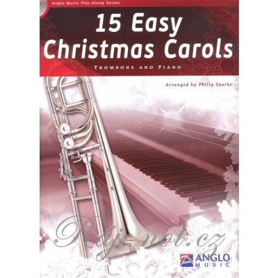 15 Easy Christmas Carols + CD trombon pozoun + klavír