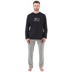 Gina 79177 pánské pyžamo dlouhé sv.šedé měsíc – Zboží Dáma