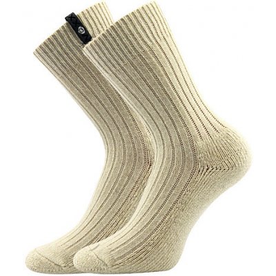 VoXX pánské ponožky vysoké vlněné pletené froté Aljaška béžová – Zboží Mobilmania
