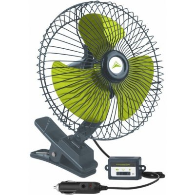 Carmotion (Poland) Ventilátor 12V/20W kovový pr.20cm s klipsem, 86337 – Hledejceny.cz