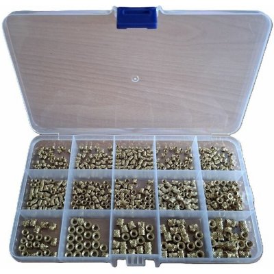 Sada mosazných závitových vložek M2-M4 (pro 3D tisk) 600ks – Sleviste.cz