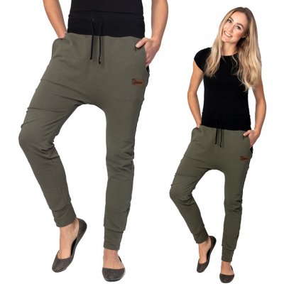 Drexiss dámské kalhoty BAGGY dark KHAKI – Zbozi.Blesk.cz