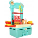 KIK Dětská kuchyňka v kufru sada rychlé občerstvení 55 cm KX4305 – Zboží Mobilmania