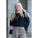 Italy fashion Třpytivý svetr GLANS Vínová – Zboží Mobilmania