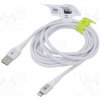 usb kabel Goobay 74513 USB 2.0, vidlice Apple Lightning,USB A vidlice, 3m, bílý