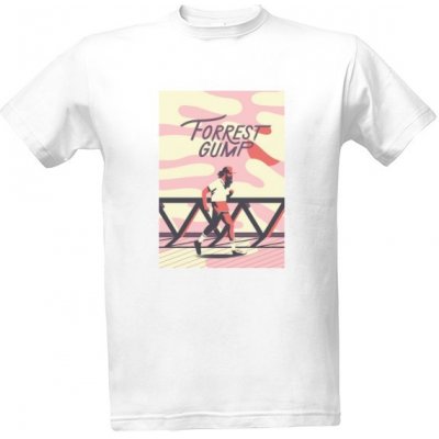 Tričko s potiskem Forrest Gump 80s film Tom Hanks pánské bílá – Zboží Dáma