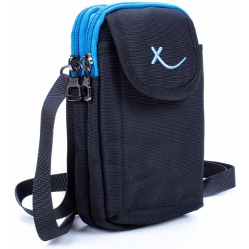 Bag Street Mini taška přes rameno nebo na opasek černá/modrá 4247