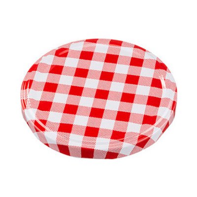 Zavařovací víčko KÁRO ČERVENÉ TO 82 (paster do 105°C) Počet kusů v balení: 1 – Zboží Dáma