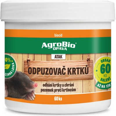 AgroBio ATAK - odpuzovač krtků 60ks – HobbyKompas.cz