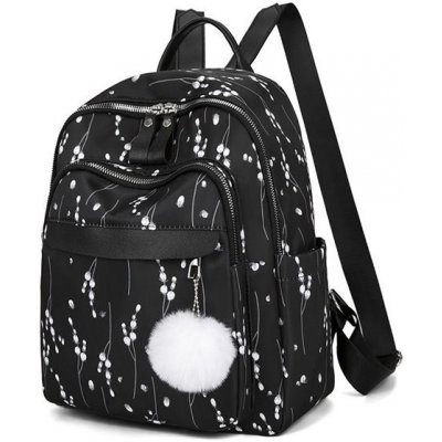 Lifestyle Dámský střední batůžek s bambulí Kočičky Černý 12 l – Zboží Dáma