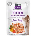 Brit Care Cat WET Kitten. Fillets in Gravy with Tender Turkey 85 g – Zboží Mobilmania