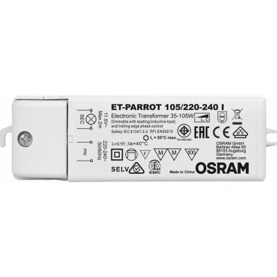 OSRAM Elektronické trafo ET PARROT 105/220-240 I – Sleviste.cz