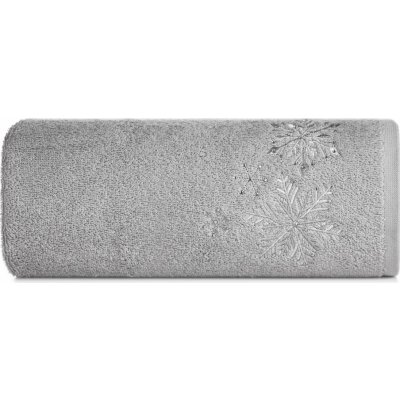 Eurofirany bavlněný vánoční ručník šedé barvy s jemnou výšivkou 50 x 90 cm – Zboží Mobilmania