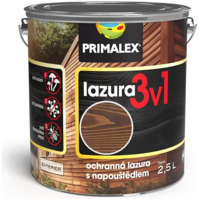 Primalex Lazura 3v1 2,5 l teak tmavý – Zbozi.Blesk.cz
