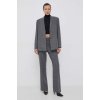Dámské sako Calvin Klein vlněná bunda šedá jednořadá hladká K20K205961