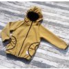 Dětská bunda Softshellová bunda Yháček zimní žíhaná tmavá hořčicová