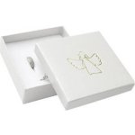 Šperky4U Bílá dárková krabička na soupravu zlatý anděl KR0305-GD – Zboží Mobilmania