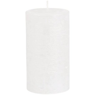 Svíčka válec rustikální METALIK Ø6x9 cm bílá – Hledejceny.cz