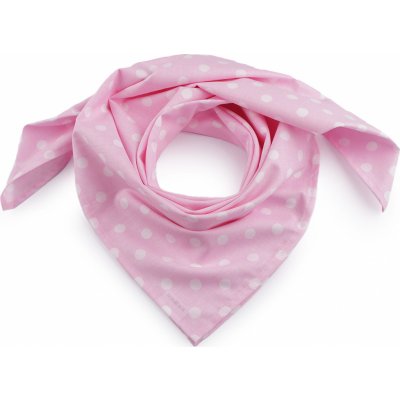 bavlněný šátek s puntíky 2 růžová sv. – Hledejceny.cz