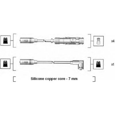 MAGNETI MARELLI Sada kabelů pro zapalování 941055050530 – Zboží Mobilmania