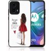 Pouzdro a kryt na mobilní telefon Motorola PROTEMIO MY ART Ochranný kryt pro Motorola Moto G34 5G RED DRESS (137) 79758