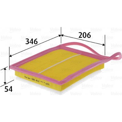 Vzduchový filtr VALEO 585402 – Hledejceny.cz