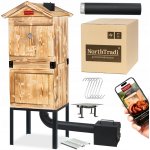 TRENDIE Udírna XXL dřevěná s kovovým komínem – Zboží Mobilmania