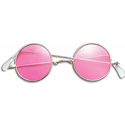 bristol Růžové brýle Hippie lenonky – Zboží Dáma