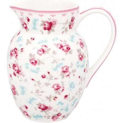 GREEN GATE Porcelánový džbánek Elsy White 0,5 l, růžová barva, porcelán – Zboží Dáma