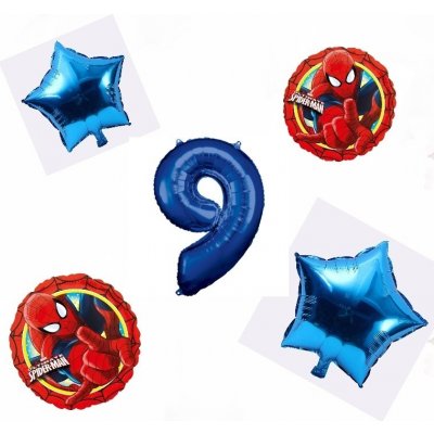 Balónkový set Spiderman modrý 9.narozeniny – Zboží Dáma