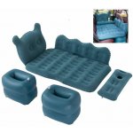 Mobilly univerzální nafukovací cestovní matrace do auta 125 x 75 + 45 cm nafukovací polštář modrá OT-105 – Zboží Dáma