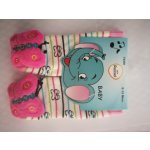 Kojenecké ponožky s chrastítkem, s ABS růžový motýlek – Hledejceny.cz