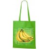 Nákupní taška a košík Plátěná tašká Banana style Jablková zelená