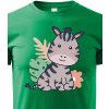 Dětské tričko dětské triko Zebra, zelená