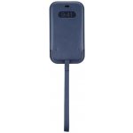 Pouzdro AppleKing kožená kapsa iPhone 12 mini se slotem na kartu a podporou Magsafe nabíjení - modrá