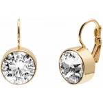 AURA Pozlacené visací náušnice s Preciosa krystaly PCAUX045 – Zboží Mobilmania