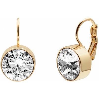 AURA Pozlacené visací náušnice s Preciosa krystaly PCAUX045 – Zboží Mobilmania