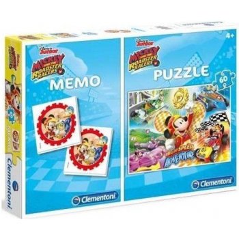 Clementoni Puzzle pexeso: Mickey a závodníci