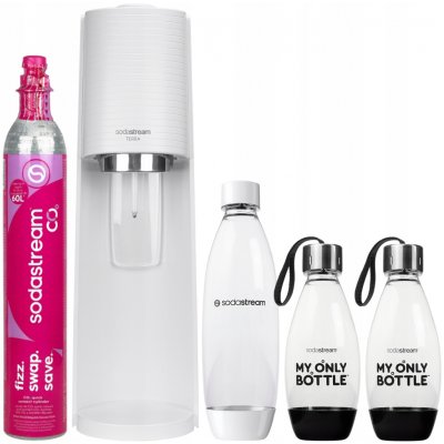 SodaStream Terra bílý + 3 lahve + bombička + 6 nápojů – Hledejceny.cz