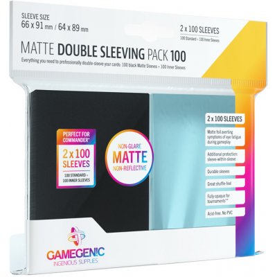 Gamegenic: Matné obaly Double Sleeving Pack 66x91 mm / 64x89 mm 2x100 kusů – Zboží Živě
