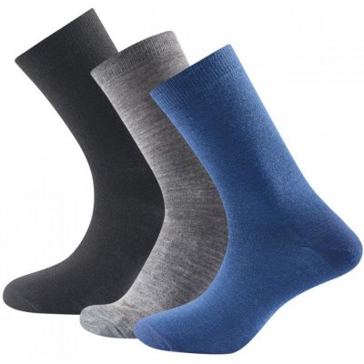 Devold DAILY LIGHT SOCK 3PK multipack ponožek INDIGO MIX – Hledejceny.cz