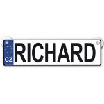 Nekupto Originální SPZ cedulka se jménem RICHARD
